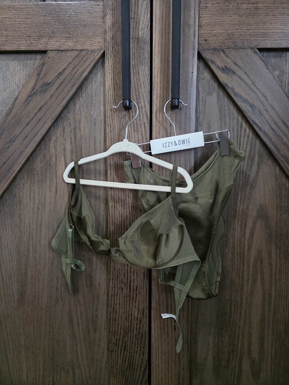 La Perla Olive Green Underwire Bra & Brief Set